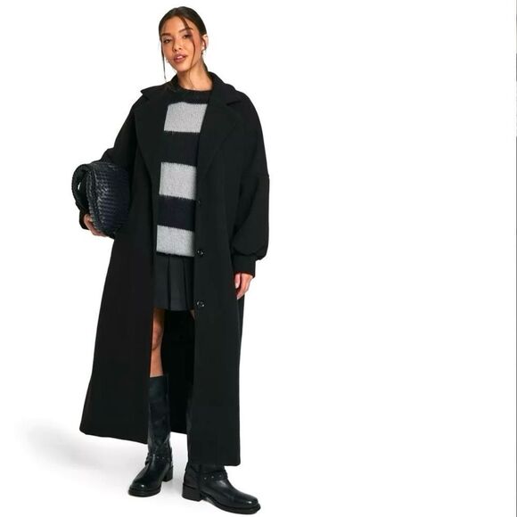 Boohoo Oversized Wool Look Coat - Picture 1 of 4